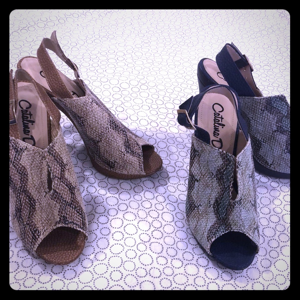 2 PAIRS OF NEW HEELS (CATALINA DUQUE)